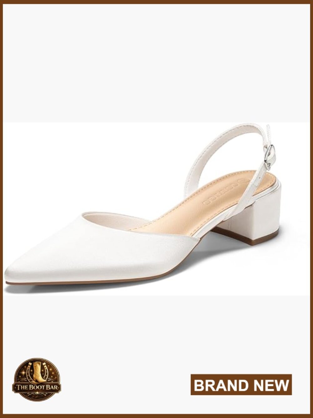 Low Chunky Heels Slingback Closed Pointed Toe Pumps Party Wedding Dress Shoes
